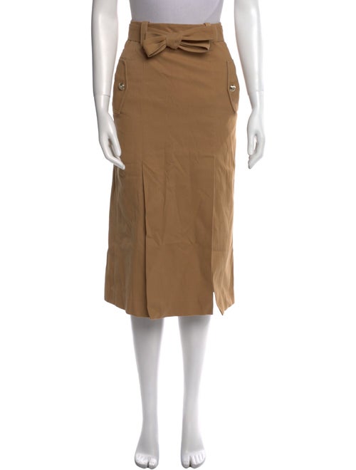 Maje Pleated Accents Midi Length Skirt