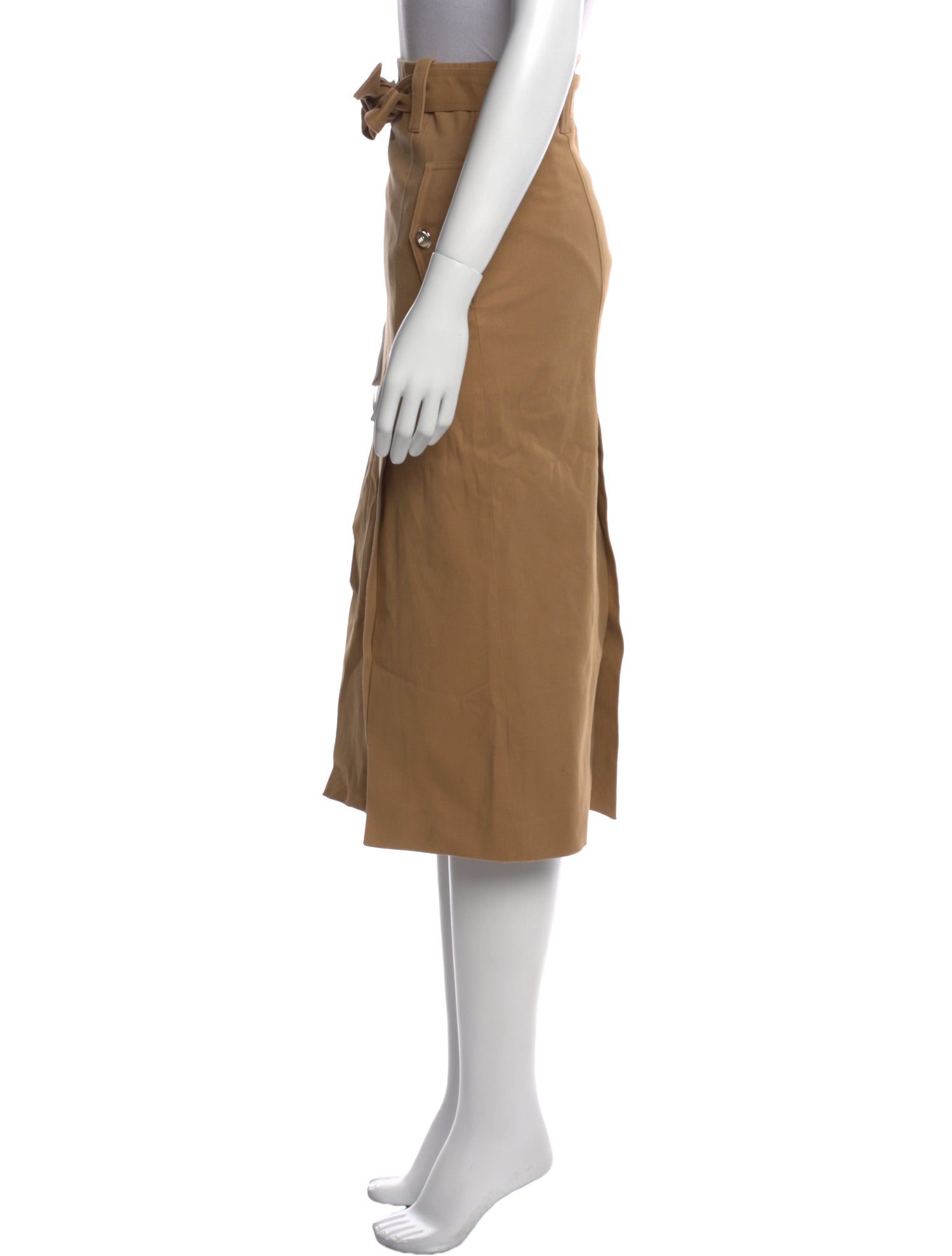 Maje Pleated Accents Midi Length Skirt