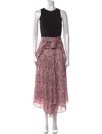 Maje Printed Long Dress