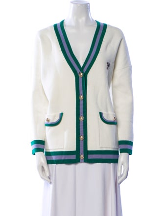 Maje Striped V-Neck Sweater