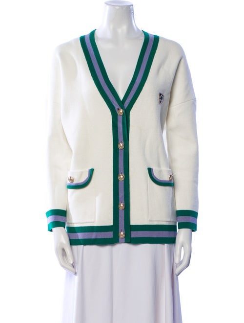 Maje Striped V-Neck Sweater