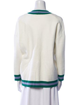 Maje Striped V-Neck Sweater