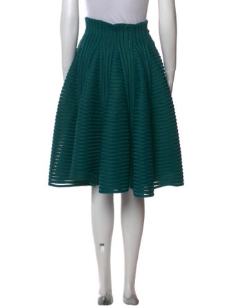 Maje Mesh Accents Knee-Length Skirt
