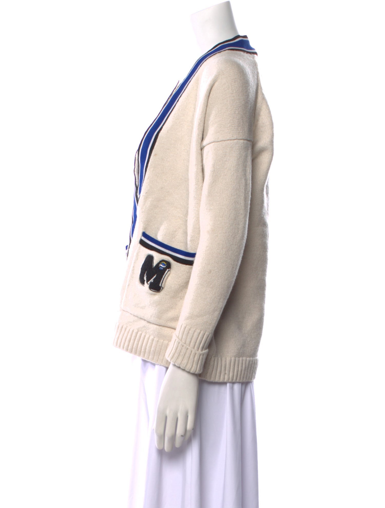 Maje Striped Open Front Sweater