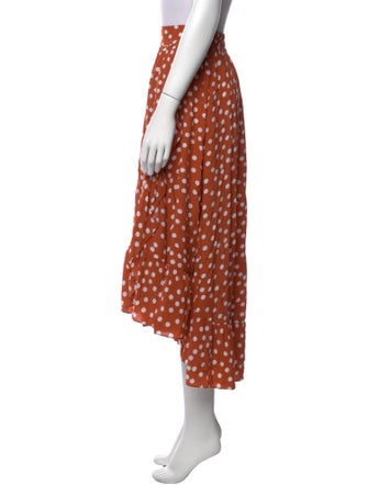 Maje Polka Dot Print Midi Length Skirt