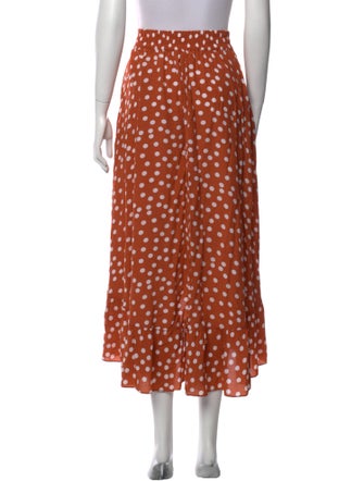 Maje Polka Dot Print Midi Length Skirt