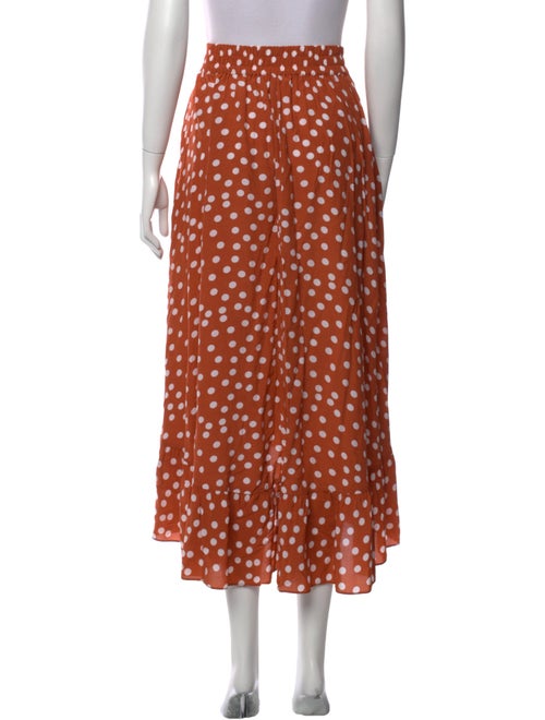 Maje Polka Dot Print Midi Length Skirt