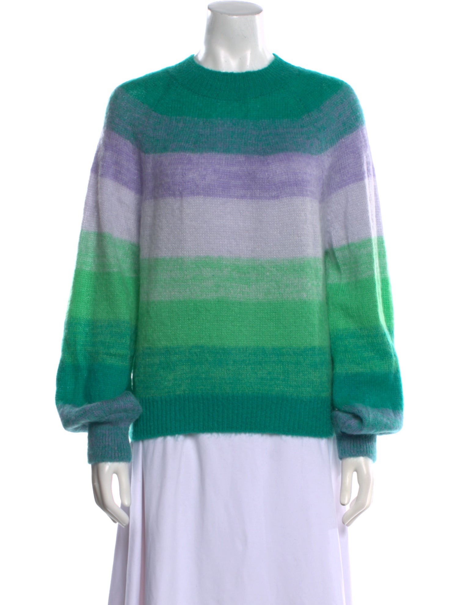 Maje Striped Crew Neck Sweater