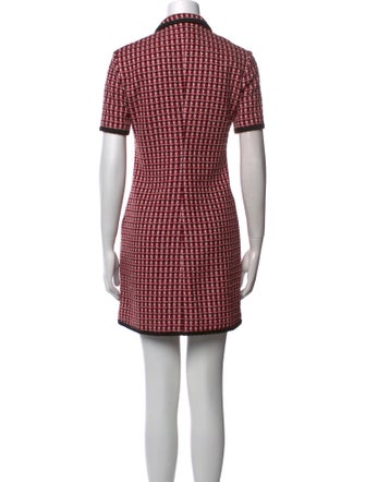 Maje Plaid Print Mini Dress