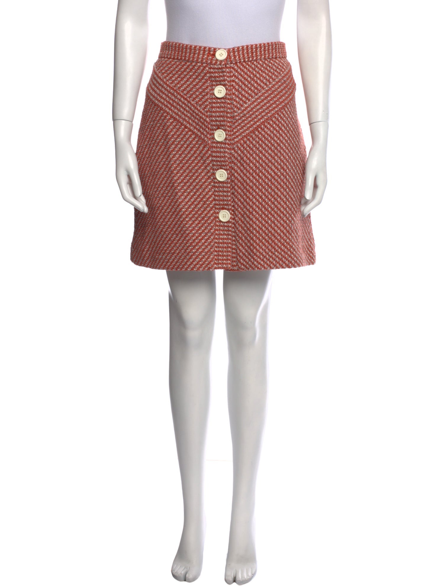 Maje Striped Mini Skirt