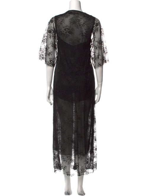 Maje Lace Pattern Long Dress
