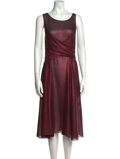 Maje Scoop Neck Midi Length Dress