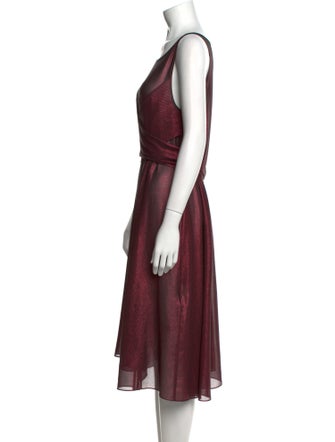 Maje Scoop Neck Midi Length Dress