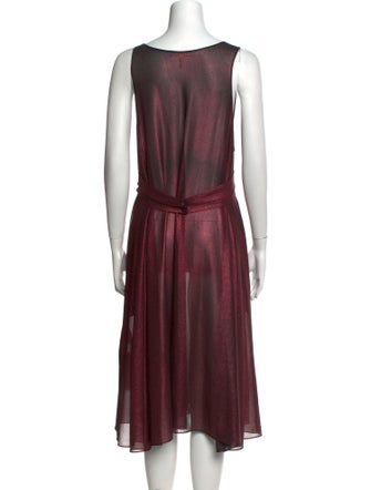 Maje Scoop Neck Midi Length Dress