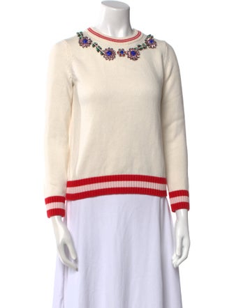 Maje Graphic Print Scoop Neck Sweater