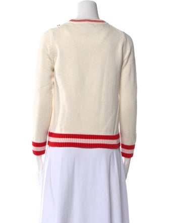 Maje Graphic Print Scoop Neck Sweater