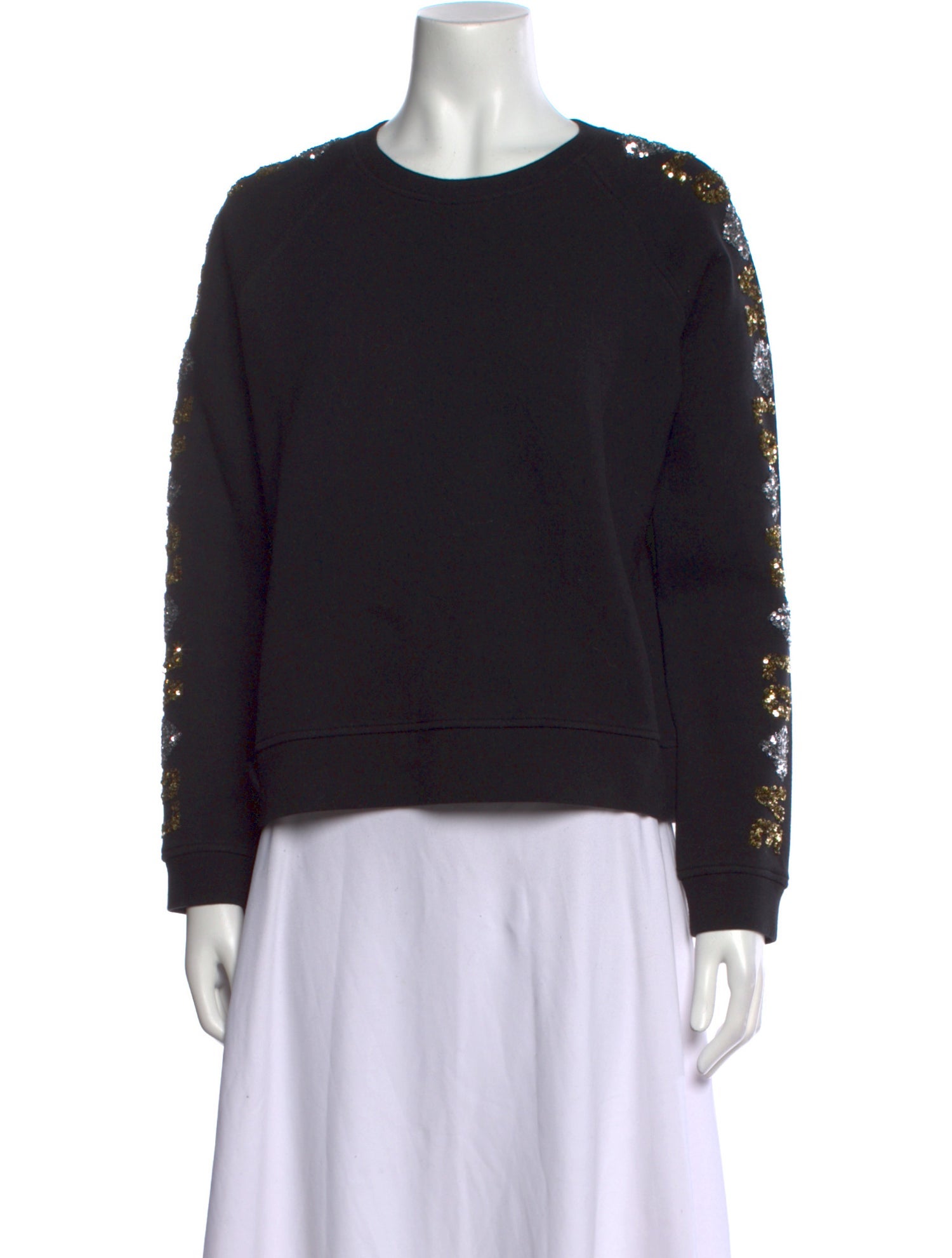 Maje Crew Neck Long Sleeve Sweatshirt