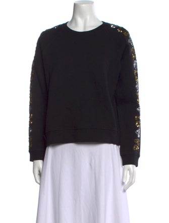 Maje Crew Neck Long Sleeve Sweatshirt