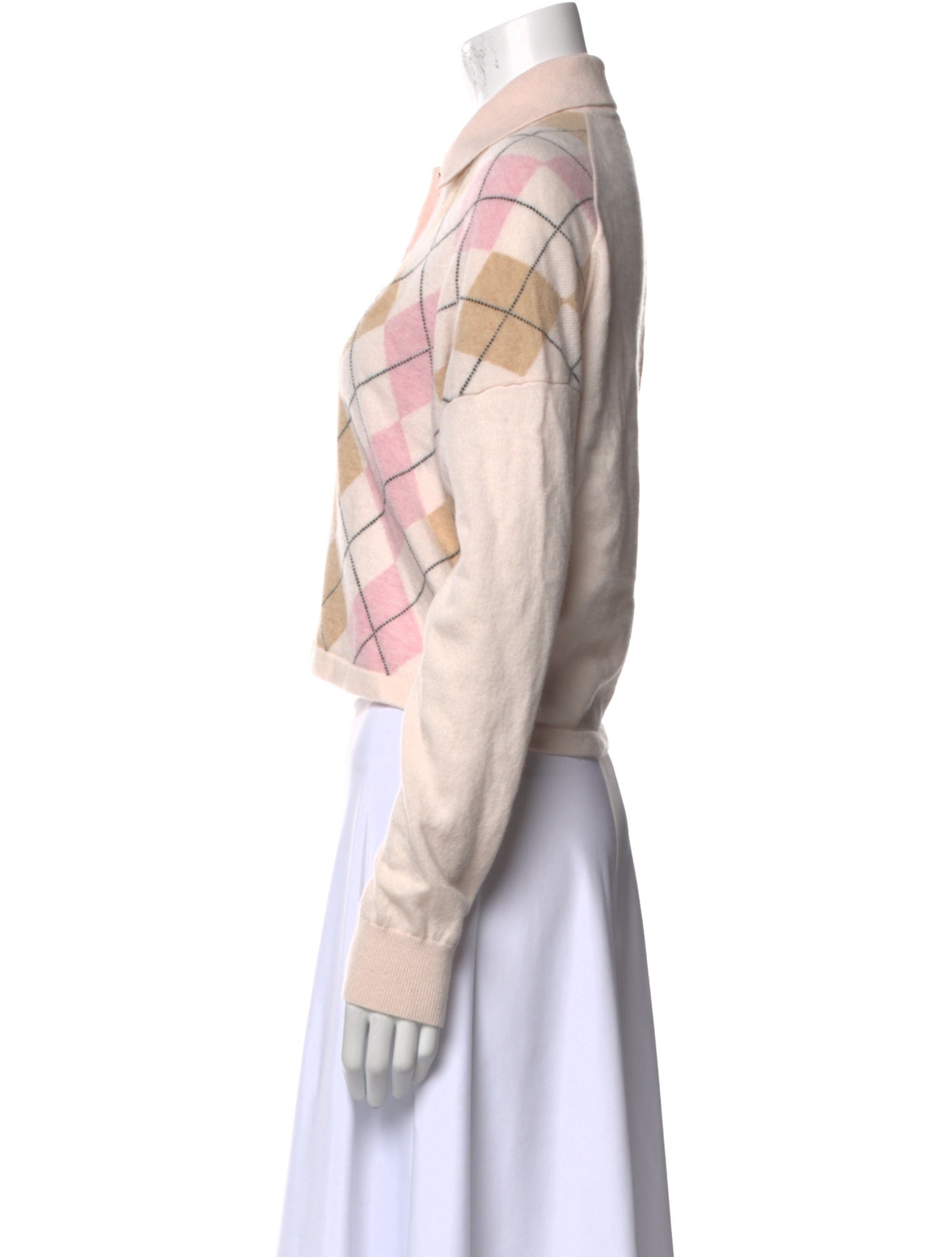 Maje Wool Plaid Print Sweater