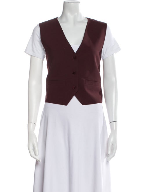 Maje Wool V-Neck Crop Top