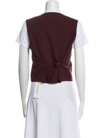 Maje Wool V-Neck Crop Top