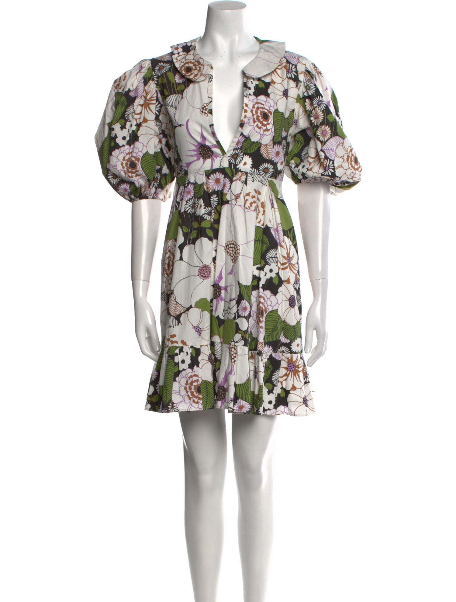 Maje Floral Print Mini Dress