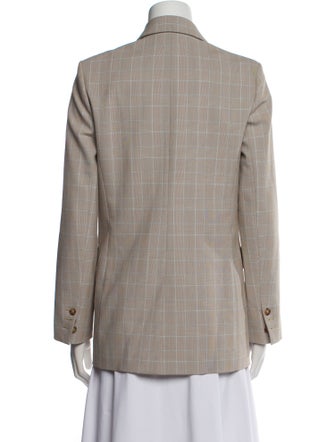 Maje Plaid Print Blazer