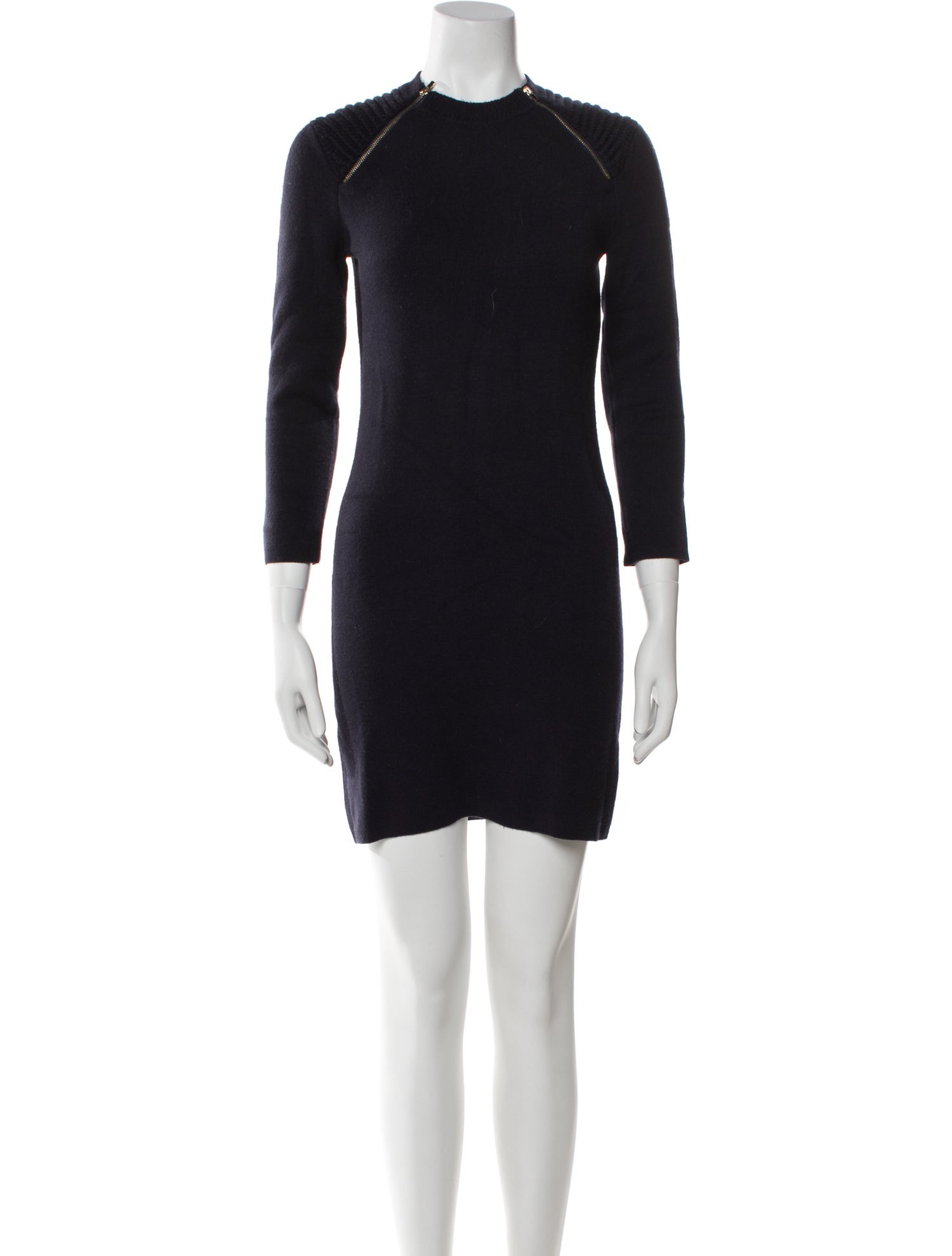 Maje Crew Neck Mini Dress