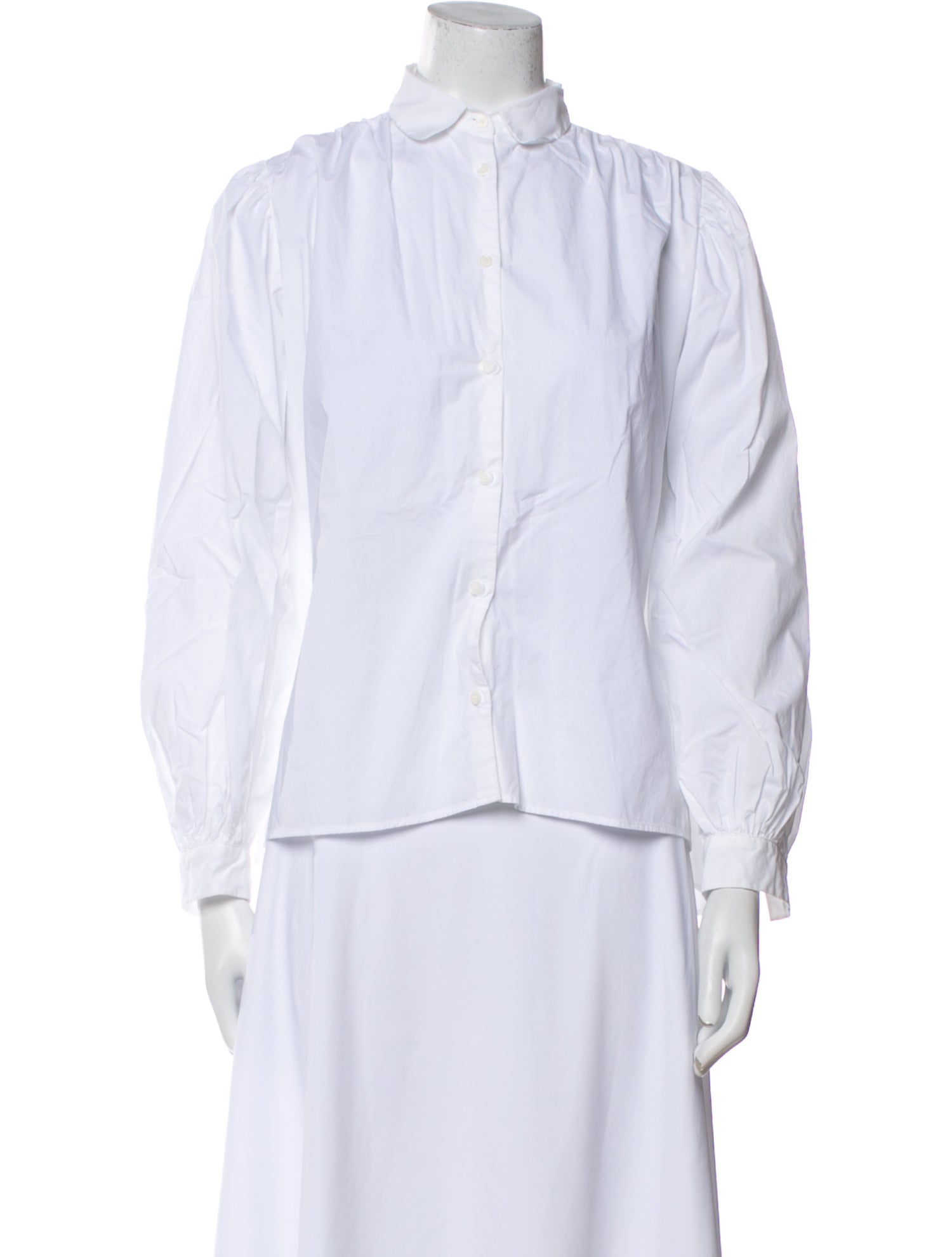 Maje Long Sleeve Button-Up Top
