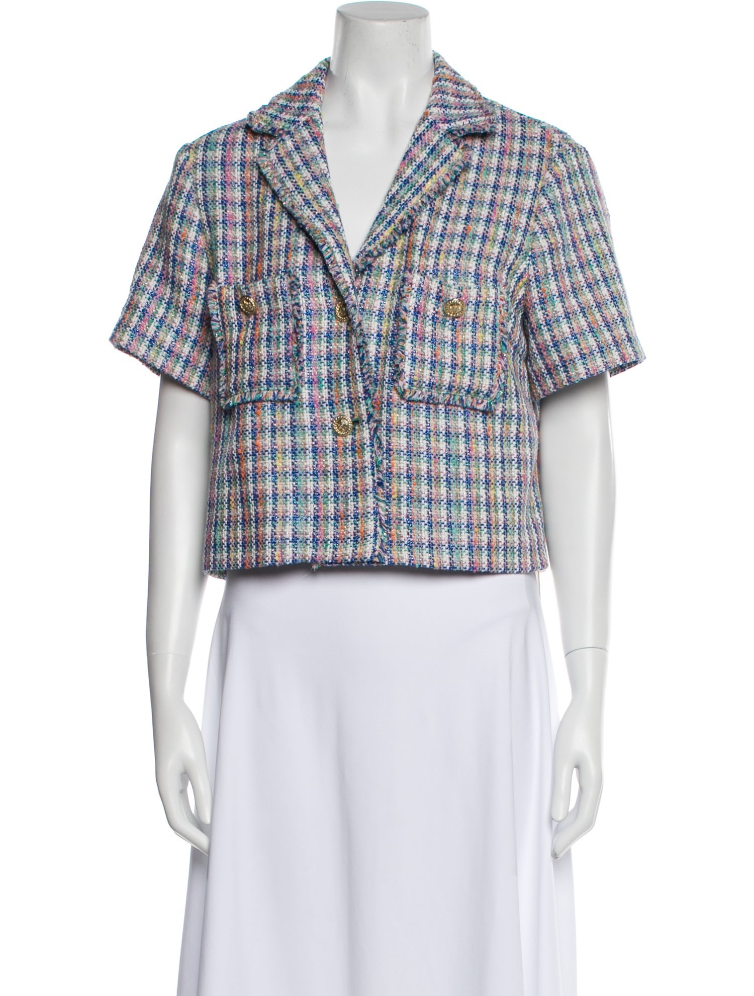 Maje Houndstooth Print Evening Jacket