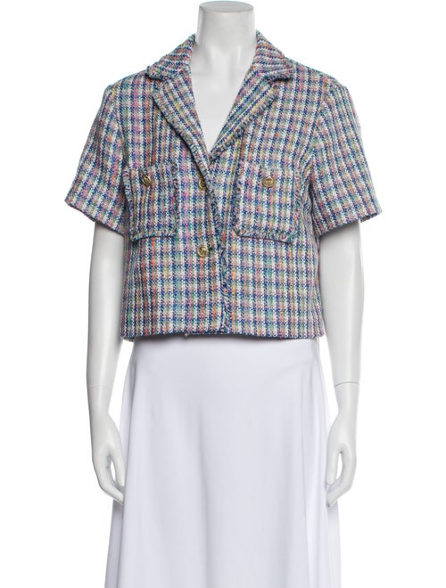 Maje Houndstooth Print Evening Jacket