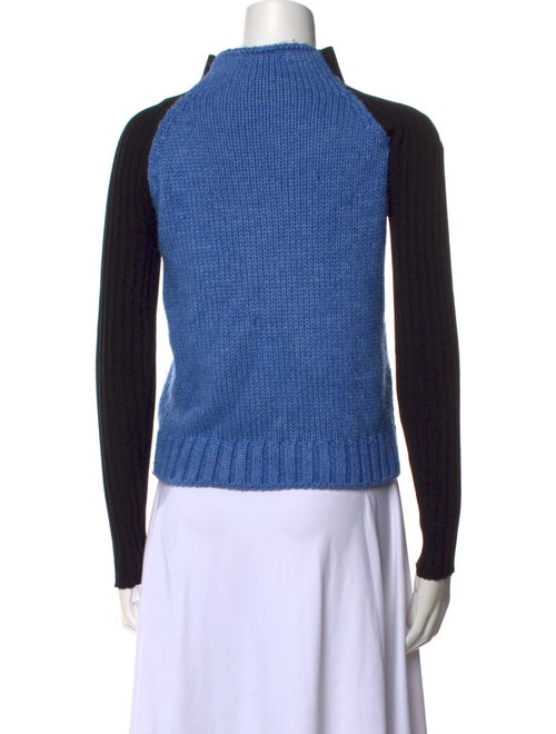 Maje Striped Mock Neck Sweater