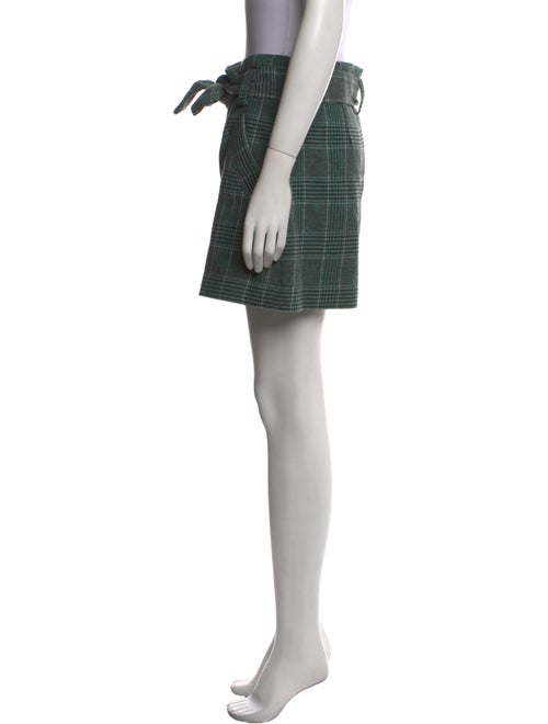 Maje Plaid Print Mini Shorts