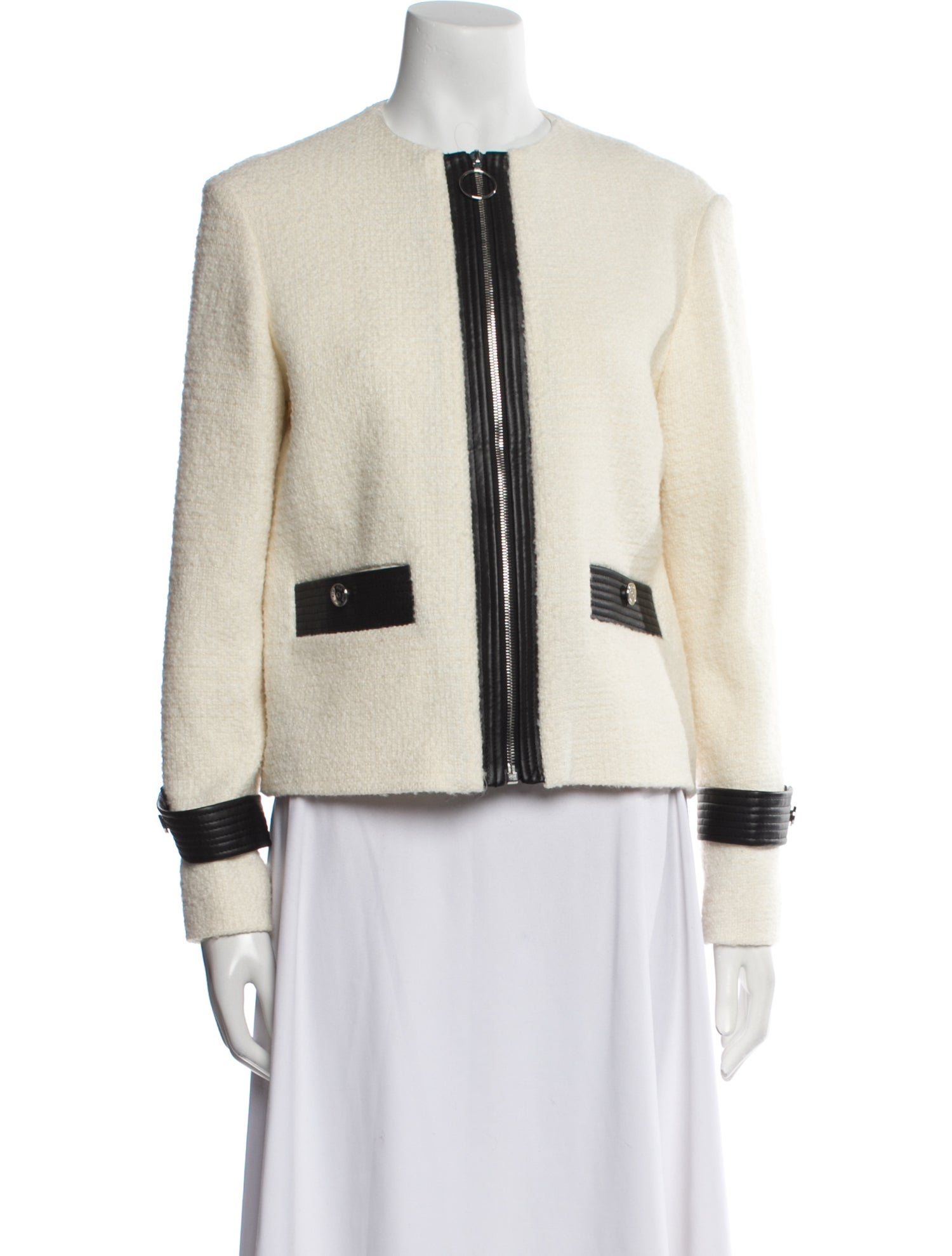 Maje Wool Fur Jacket