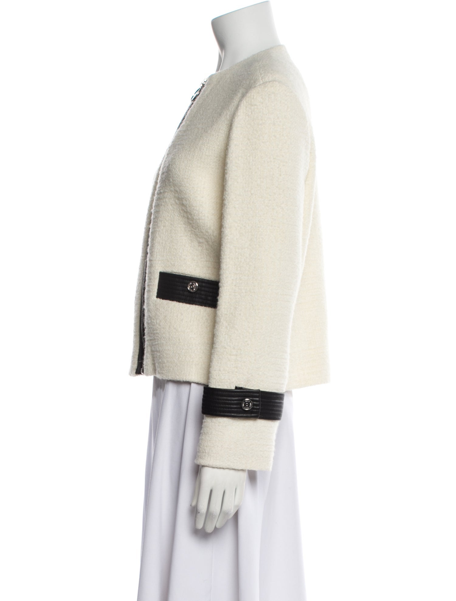 Maje Wool Fur Jacket