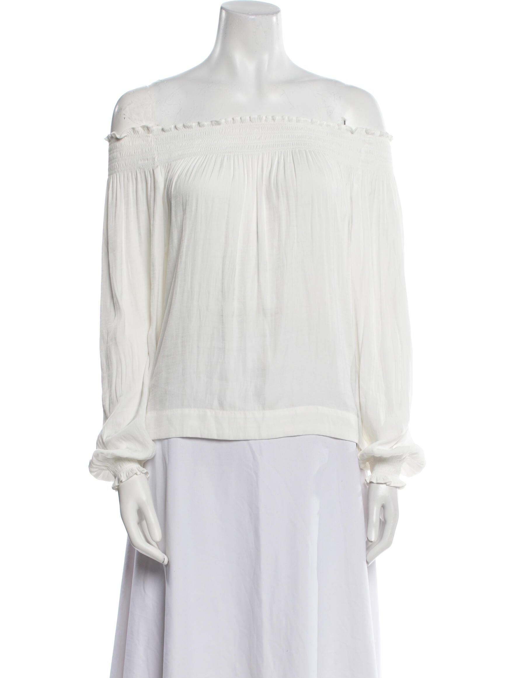 Maje Off-The-Shoulder Long Sleeve Blouse w/ Tags