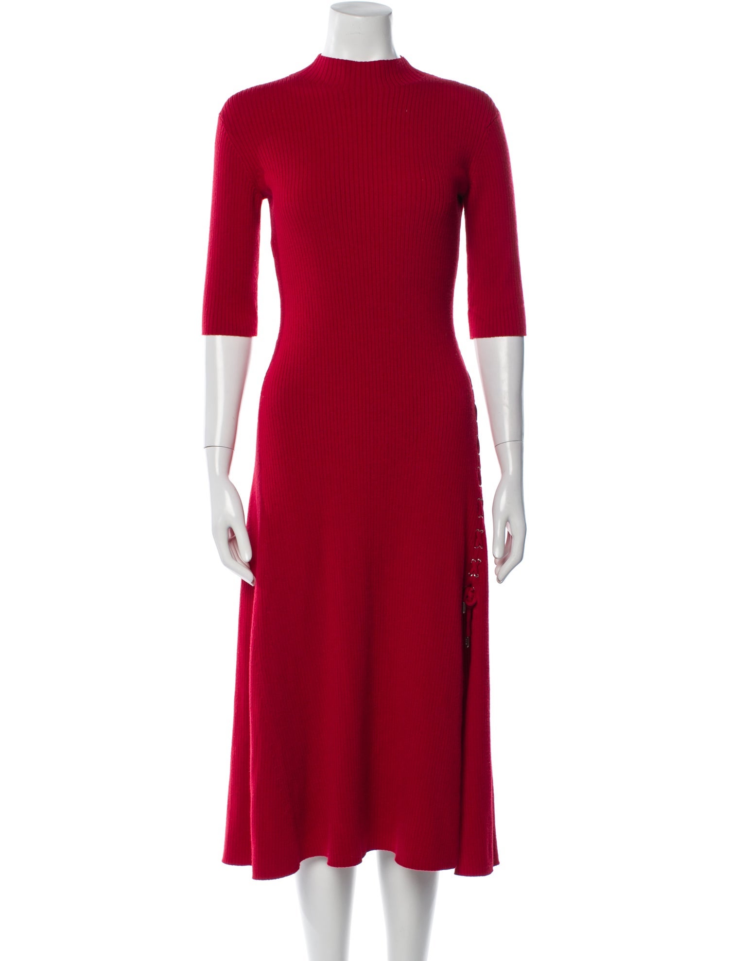Maje Crew Neck Midi Length Dress