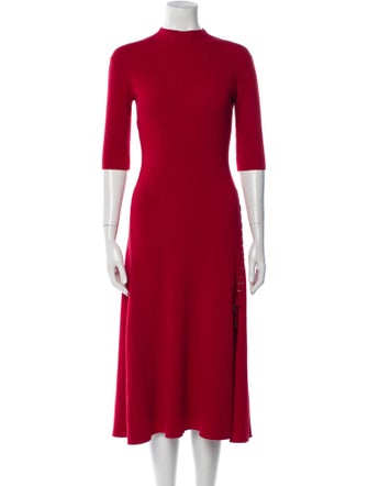 Maje Crew Neck Midi Length Dress