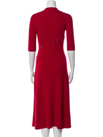 Maje Crew Neck Midi Length Dress