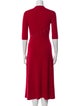 Maje Crew Neck Midi Length Dress