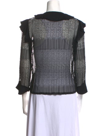 Maje Bateau Neckline Three-Quarter Sleeve Blouse