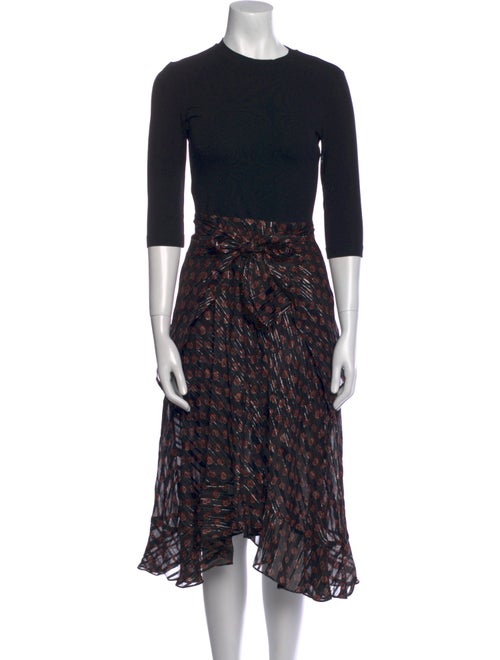 Maje Silk Midi Length Dress
