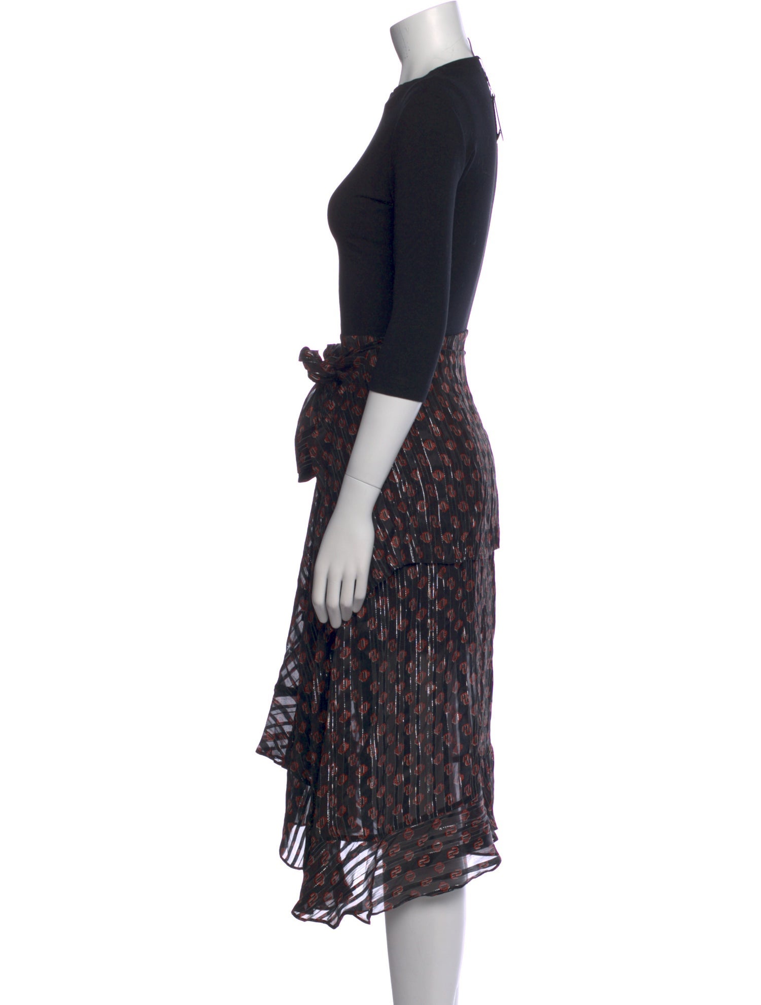 Maje Silk Midi Length Dress