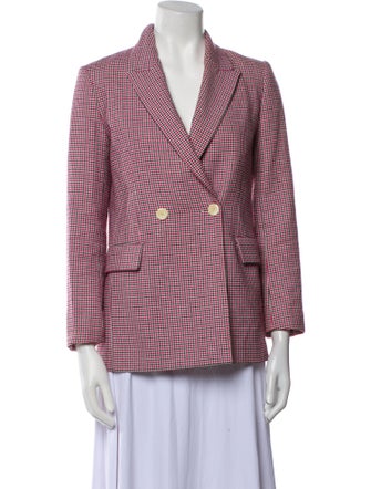 Maje Houndstooth Print Blazer