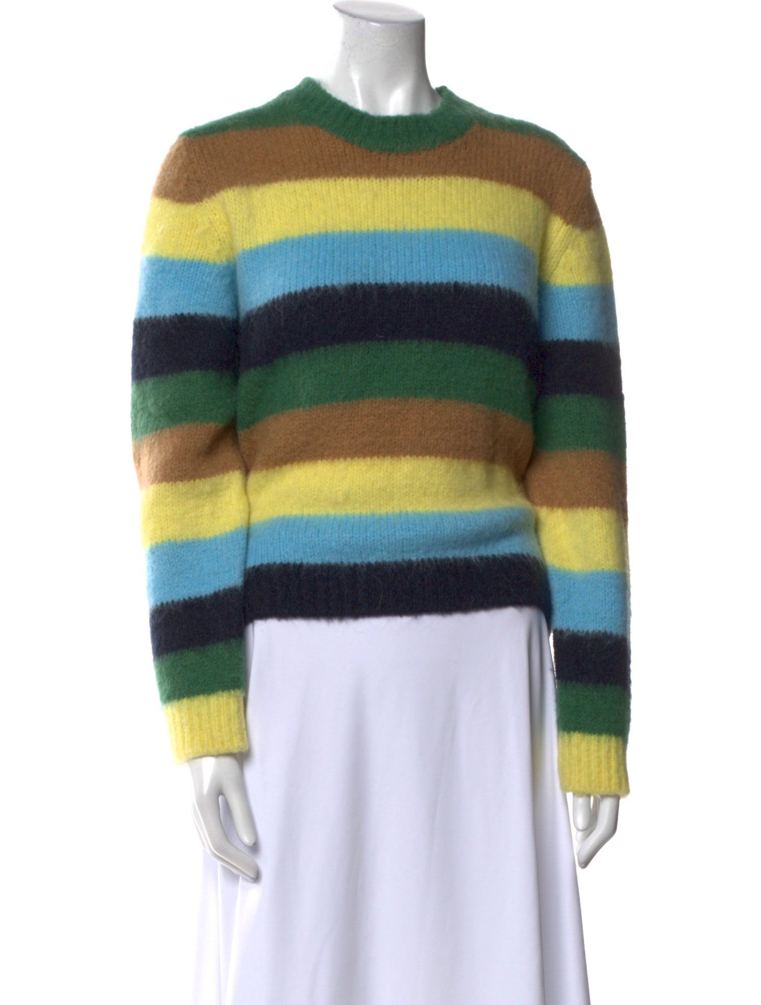 Maje Striped Crew Neck Sweater