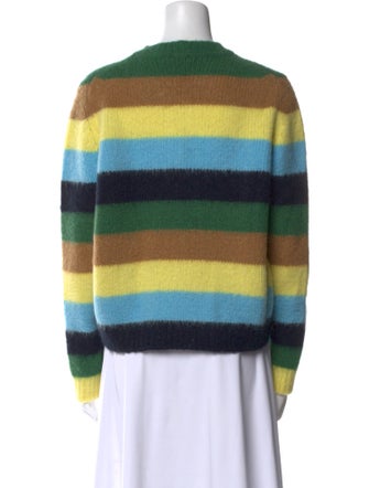 Maje Striped Crew Neck Sweater