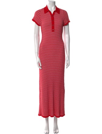 Maje Printed Long Dress