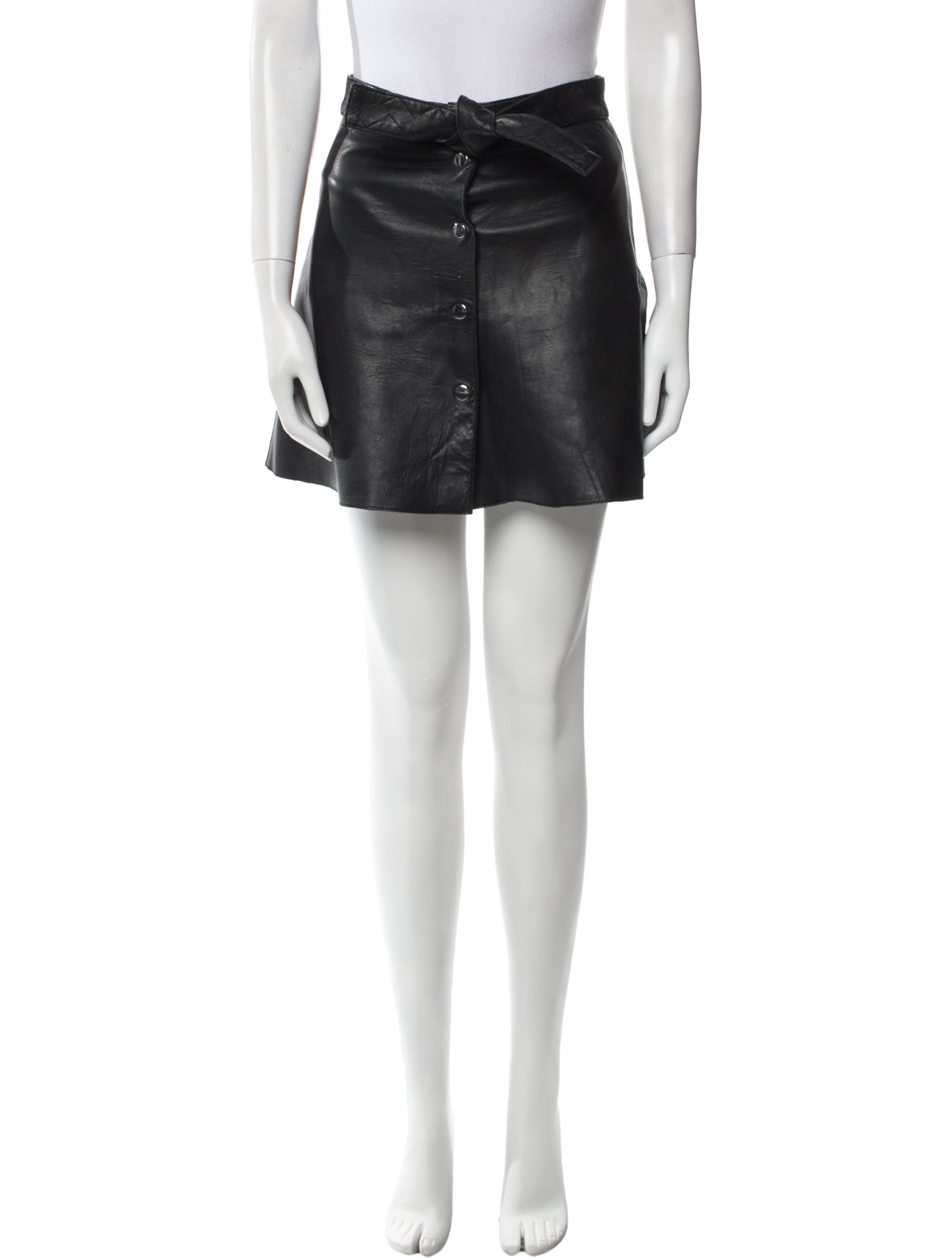 Maje Leather Mini Skirt