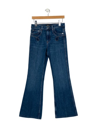 Maje High-Rise Wide Leg Jeans