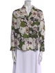 Maje Floral Print Three-Quarter Sleeve Blouse
